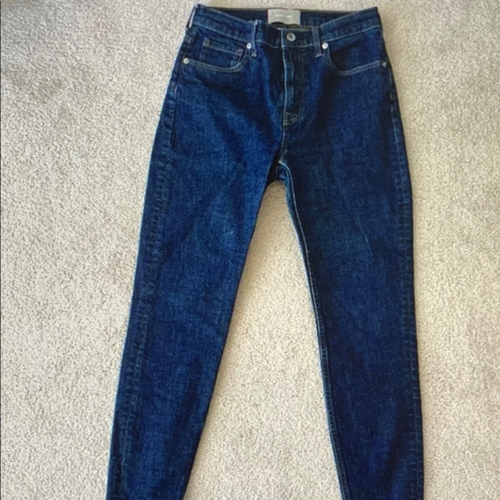 High Rise Blue Jeans